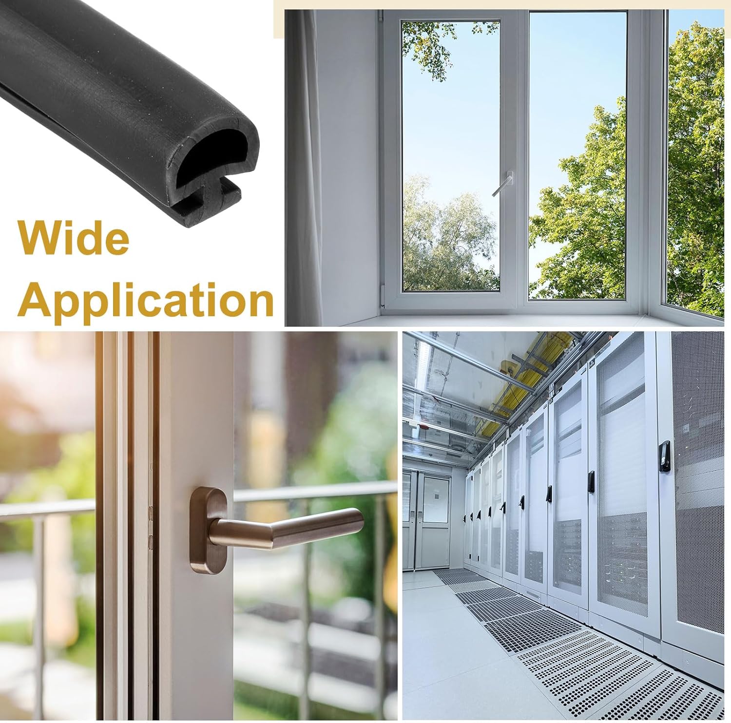 PATIKIL Window Weather Stripping Door Seal, 5/16" Wide Bulb Bubble TPE Weatherstrip Seal for 3/16" Slot Door Frame Window (10 m/33 ft, Black)