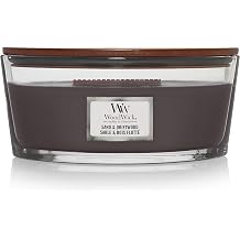 WoodWick Ellipse Scented Candle | Sand & Driftwood | with Crackling Wick | Burn Time Up to 50 Hours