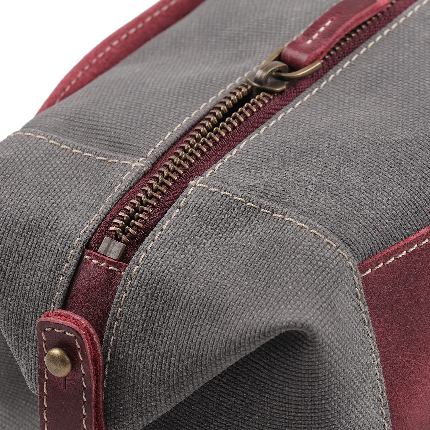 Londo Neceser de Piel auténtica y Lona de Viaje Neceser Dopp Kit
