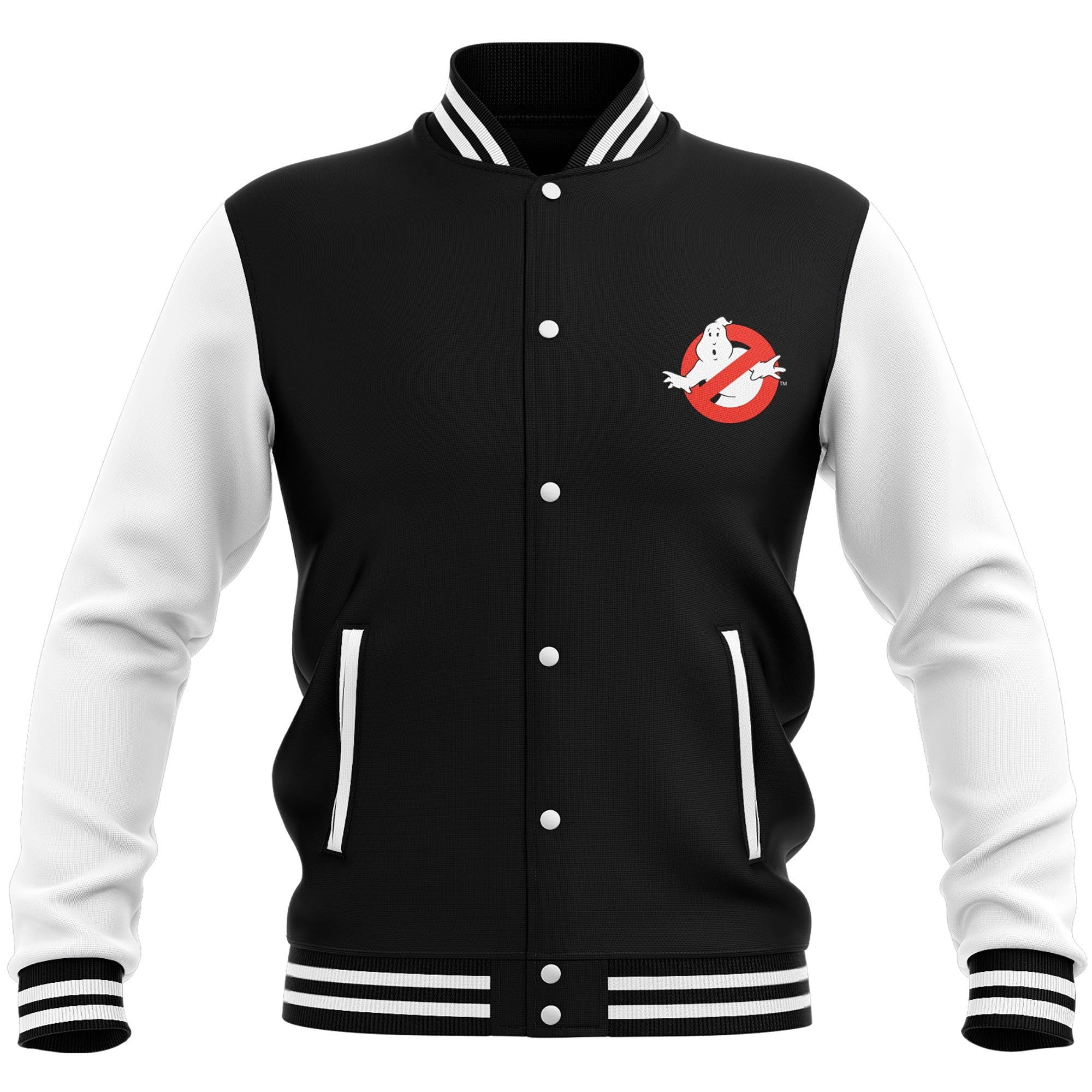 Zavvi Ghostbusters EST. 1984 Embroidered Varsity Jacket - Black - S