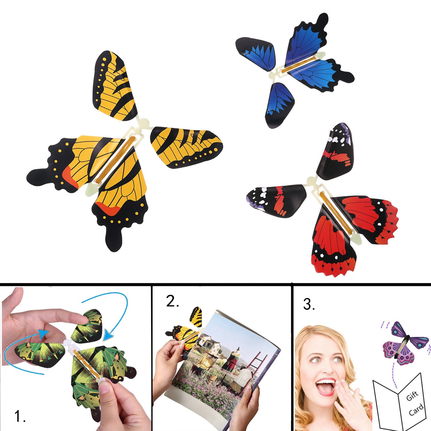 Amazon.co.jp: beemean マジックフライングバタフライギフトカード 