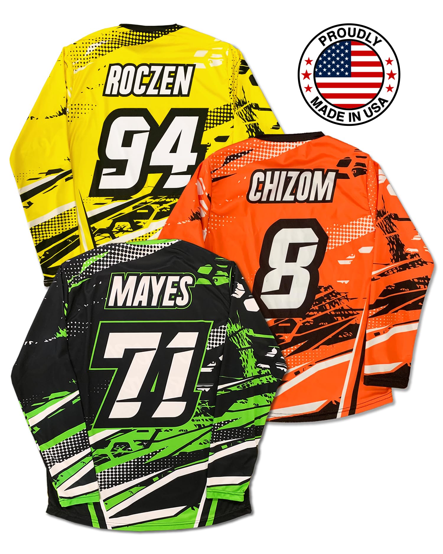 Command Custom Personalized Racing Jersey for Adult, Youth, and Toddler, Long Sleeve | Motocross Shirt | ATV | BMX, MX, Name, Number