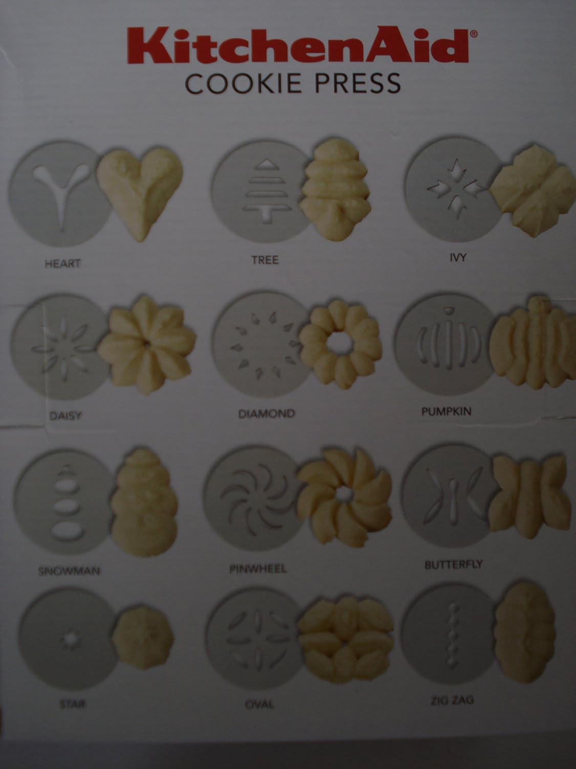 KitchenAid Cookie Press with 12 Cookie Shapes Home & Kitchen