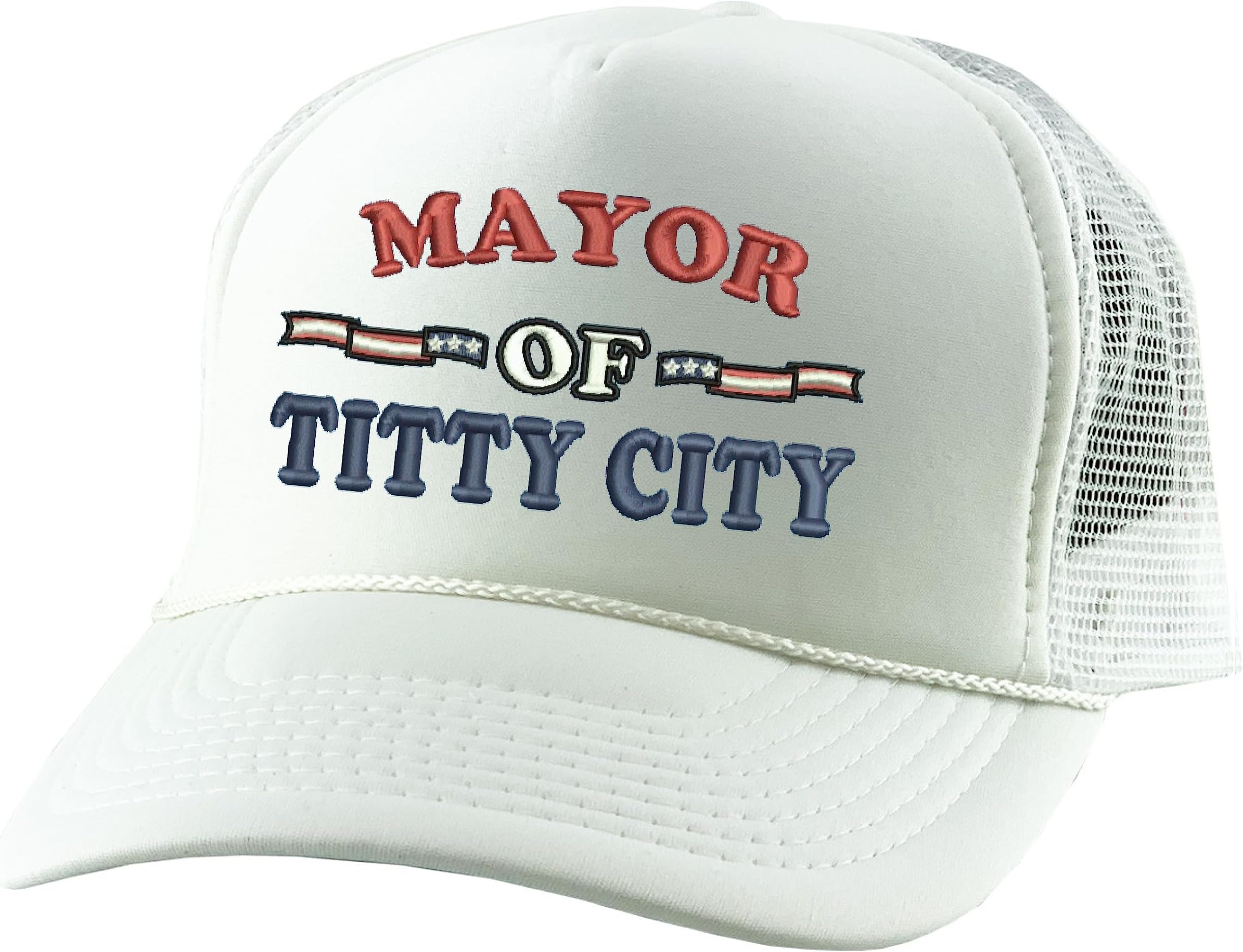 ALLNTRENDSTrucker Hat Mayor of Titty City Funny Snapback Cap