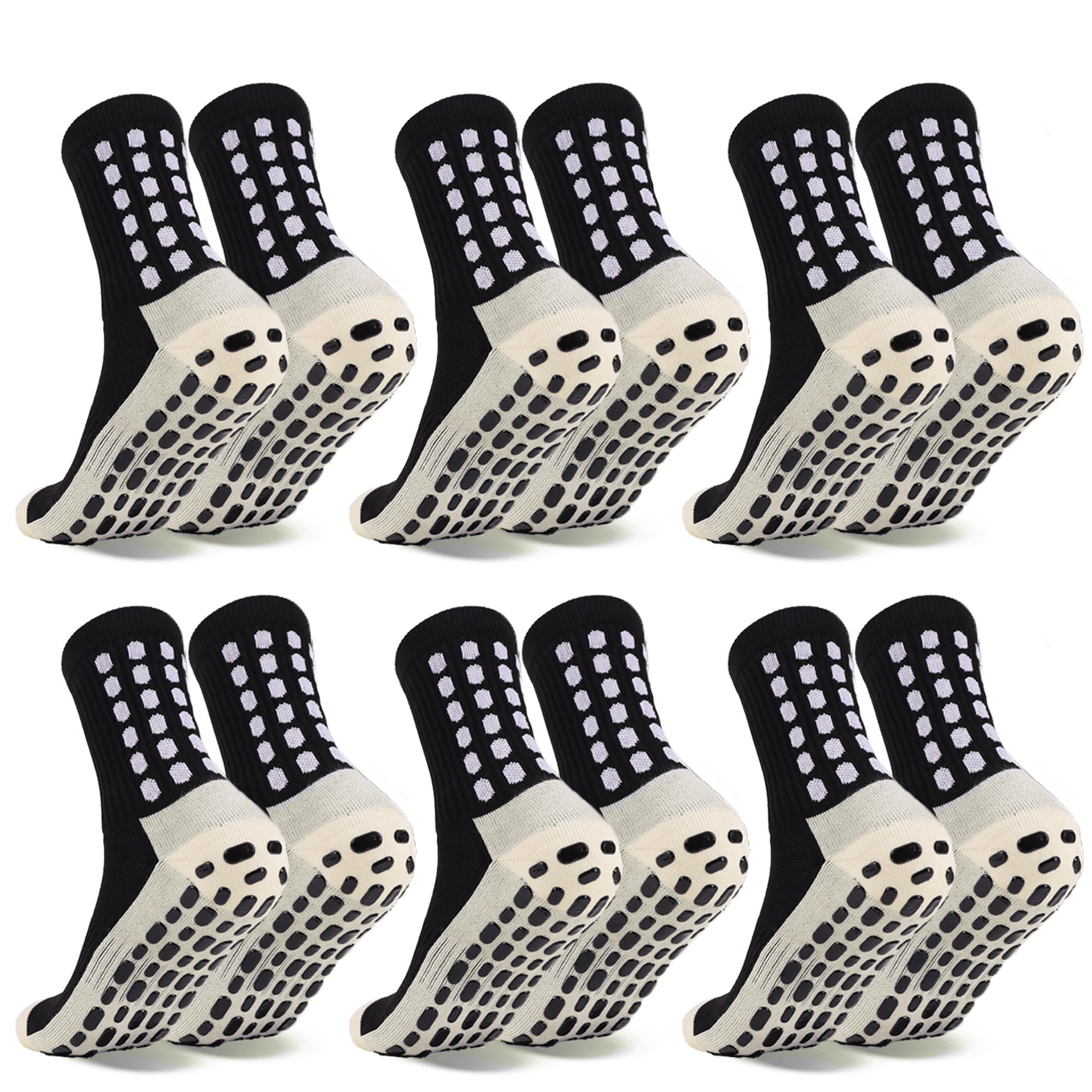 Barrlves Soccer Grip Socks Football Basketball Yoga Socks for Men Women