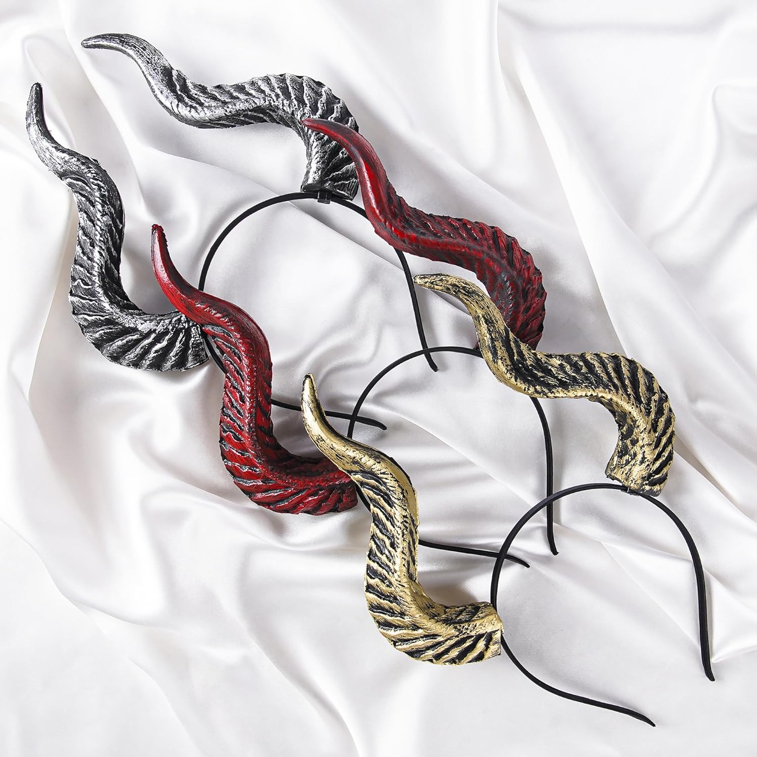 MOSTORY Dark Devil Horns Headband - Gothic Demon Horns Headband for Halloween Accessories Adult Cosplay Renaissance Renfaire - Image 7