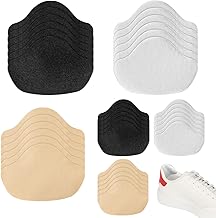 18 Pairs of Sneaker Repair Patch Shoe Heel Repairs, Shoe Heel Pads, Self-Adhesive Shoe Heel Pads, Heel Pads, Leather Shoes, Trainers, Shoes, Heel Repair Patch (Black White Khaki)