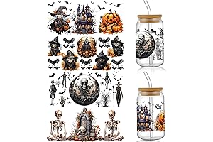 Halloween UV DTF Cup Wraps for 16 Oz Tumblers