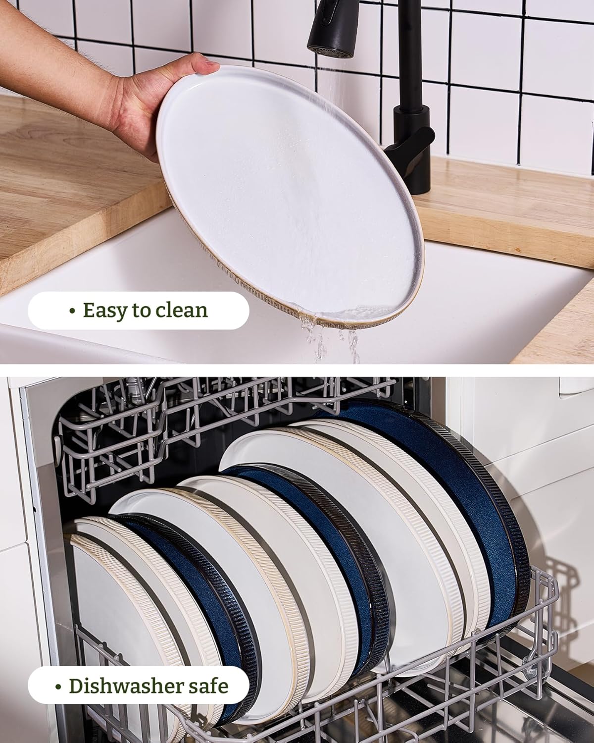 famiware Serving Platter, 16/14.6/12.9 Inch Serving Dishes for Entertaining, Party Serving Trays for Food, Buffet Oval Platters for Food, Large Plates for Turkey Cheese Appetizer, Cappuccino White - Image 7