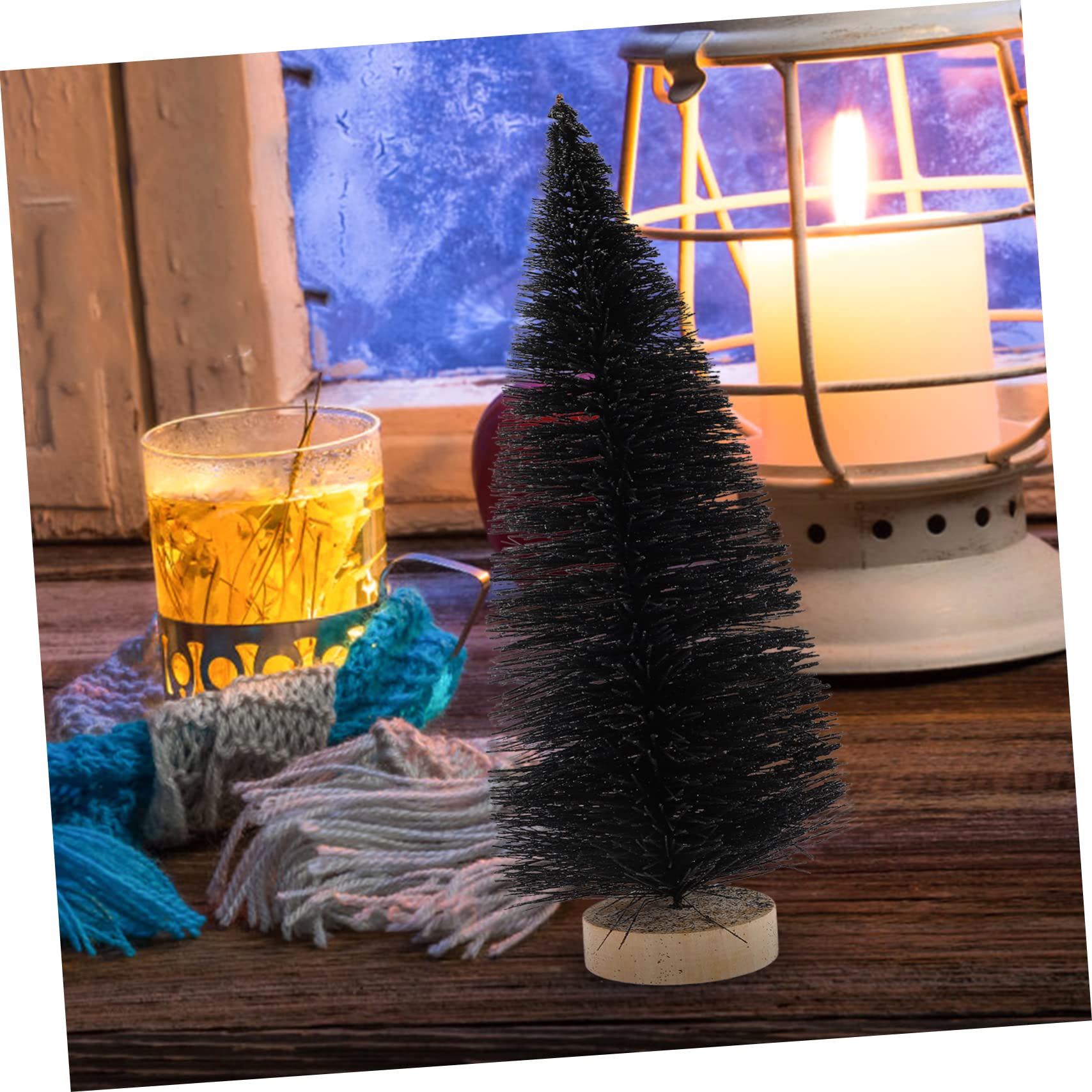 TOPBATHY 5 Pz piccolo albero di natale nero christmas party centrotavola natalizio mini albero di natale da tavolo addobbi per alberi di natale arredamento piccoli alberi di natale plastica
