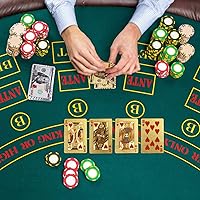 Vista 21 de Joyoldelf Black Playing Cards with Rose Pattern, 2pcs Deck of Cards, PVC Plastic & Waterproof Playing Cards, Cool Card Decks Suitable for Family or