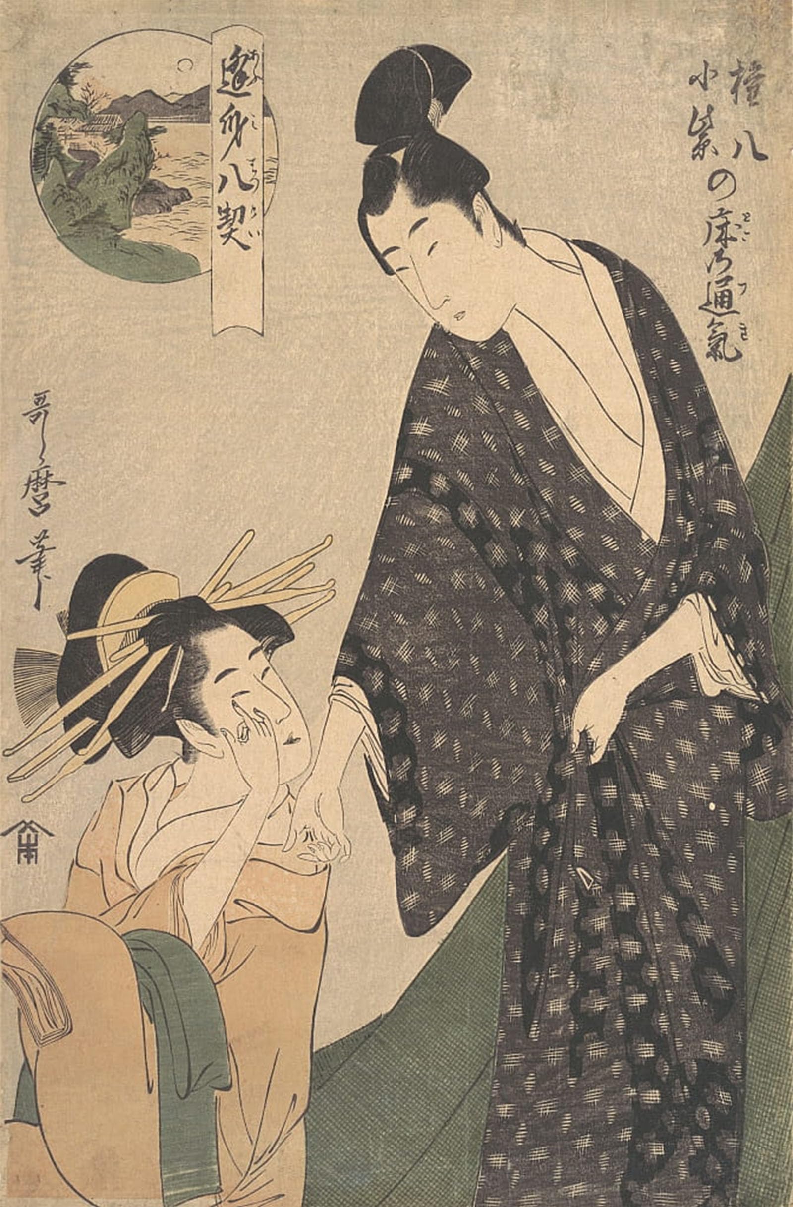 POSTERIIk Famous Modern Artwork Art Mural the Fancy Type by Kitagawa Utamaro Oil Paintings Pictures for Home Decor 60x90cm
