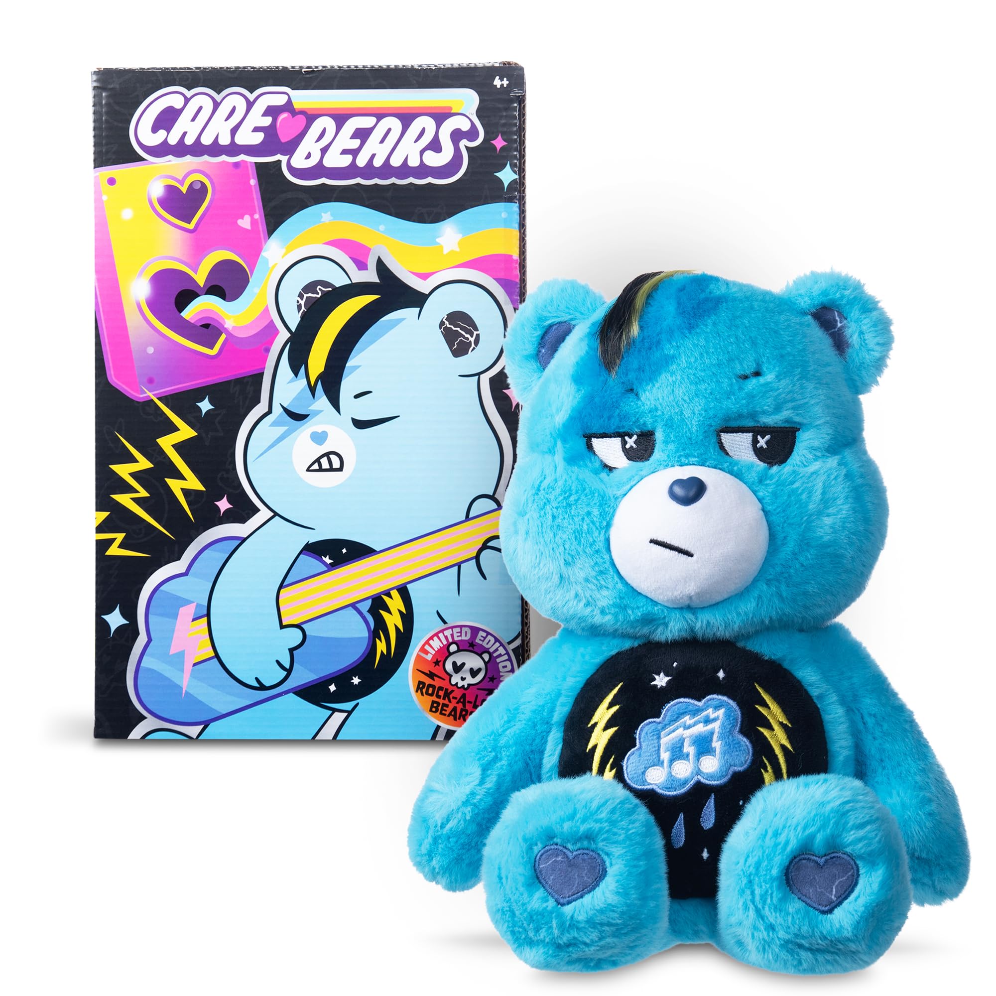 Basic Fun Care Bears 22 cm Maskotka Pluszowa Rock Theme – Grumpy Bear – Edycja ekologiczna – Dla dzieci i fanów