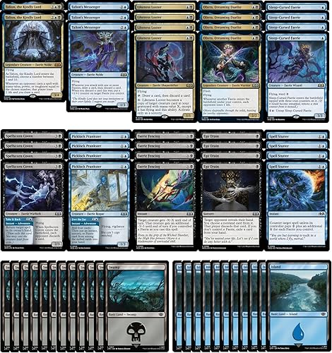 Elite Dimir Faerie Deck Azul Negro Legal Moderno Construido a medida Magic The Gathering MTG 60 cartas!