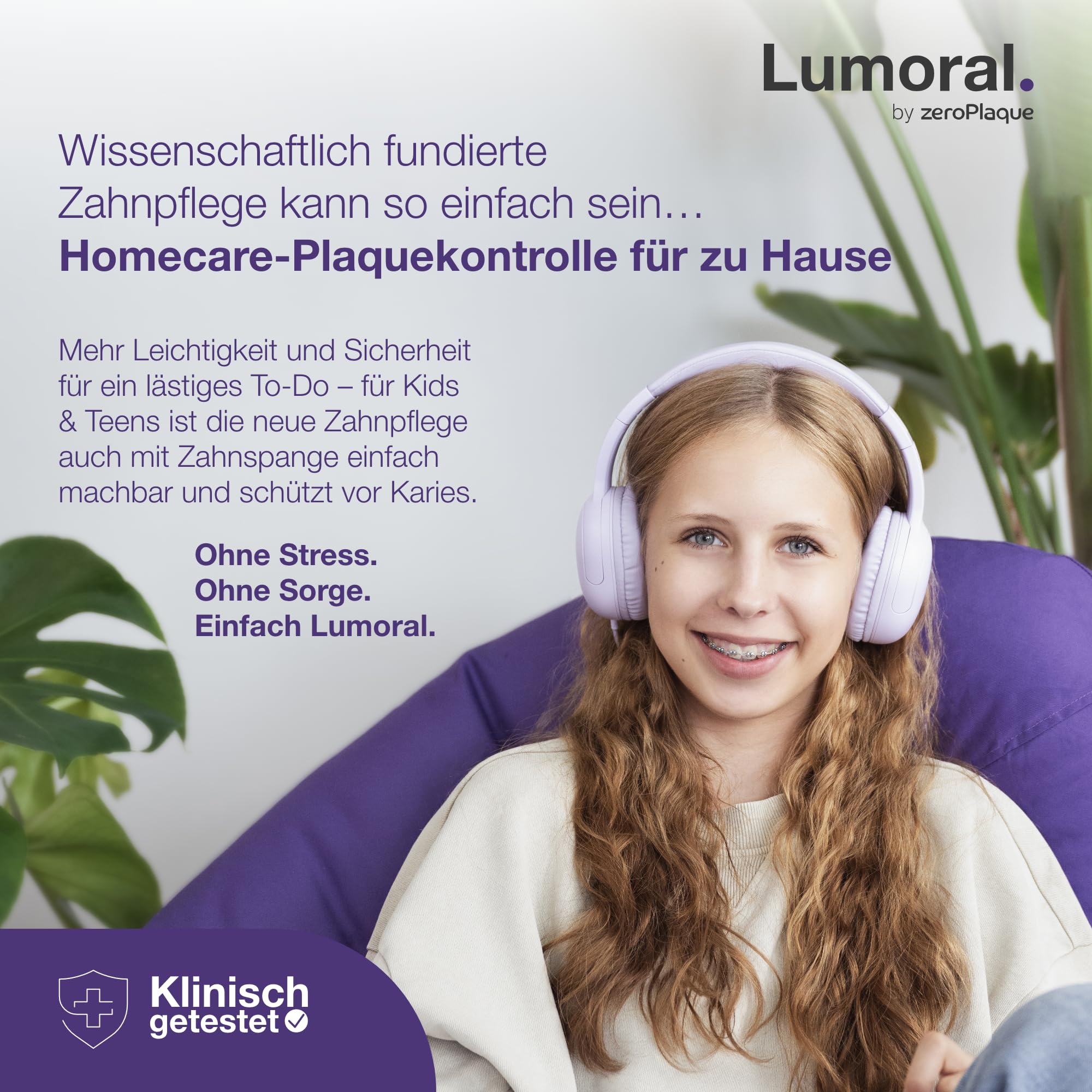 Kinder Mundgesundheit Set mit Neuartiger Dual Light Methode + Mundspülung - Zahnsteinentferner - Weiße Zähne - Zahnpflege - Minzgeschmack - Wissenschaftlich Entwickelt und Getestet - Lumoral