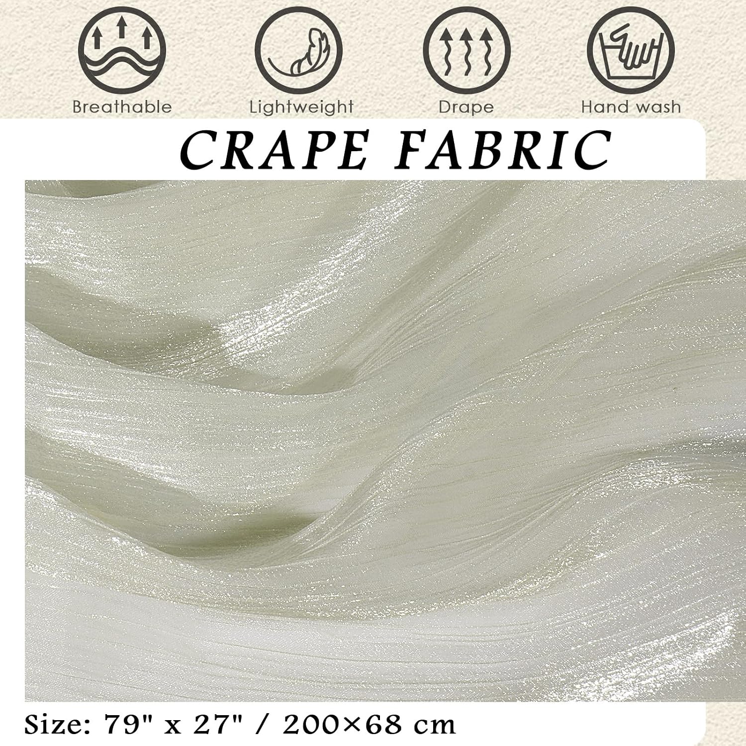 Ladiery Sheer Crepe Shawls and Wraps for Formal Evening Party,Women Soft Shimmer Light-weight Travel Festival Shawl
