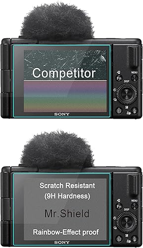 Miniatura 4 de Mr.Shield Paquete de 3 Protector de pantalla para cámara Sony ZV-1 II  ZV1 II vidrio templado vidrio japonés con dureza 9H Protector de pantalla