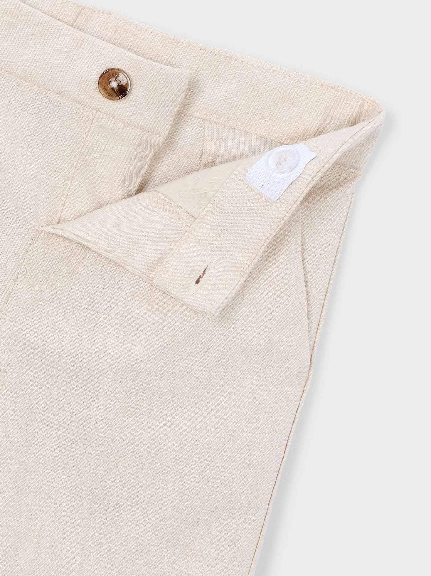 Mayoral Bermuda Lino Suiting per Bambini e Ragazzi Avena mez