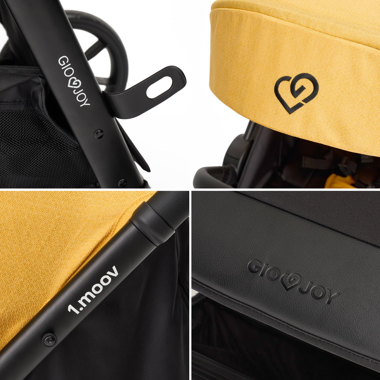 Moov Passeggino Leggero Nero Compatto Ruote Ammortizzate