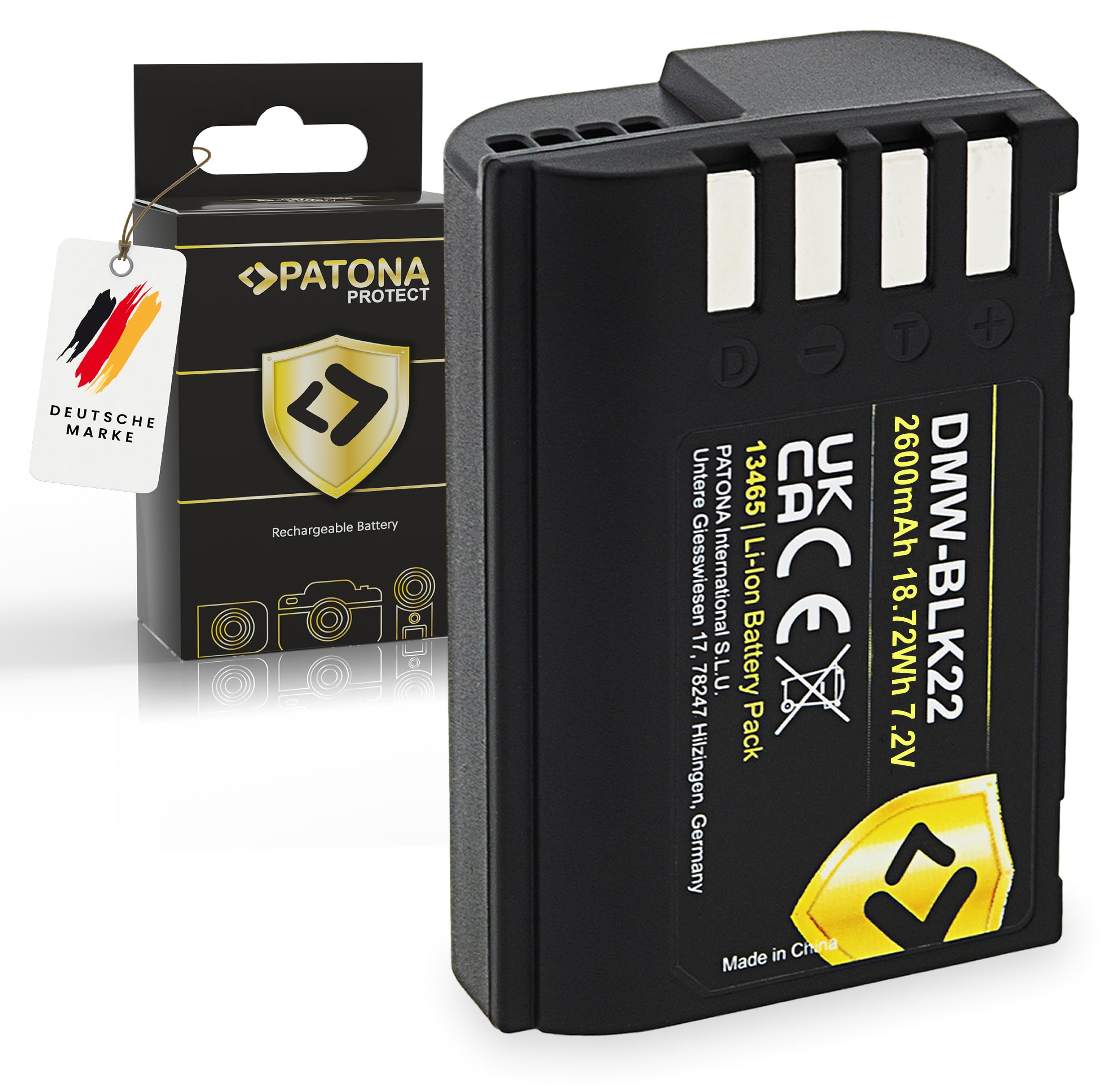 PATONA Panasonic DMW-BLK22 BLK22E Battery 2600mAh için yedek…
