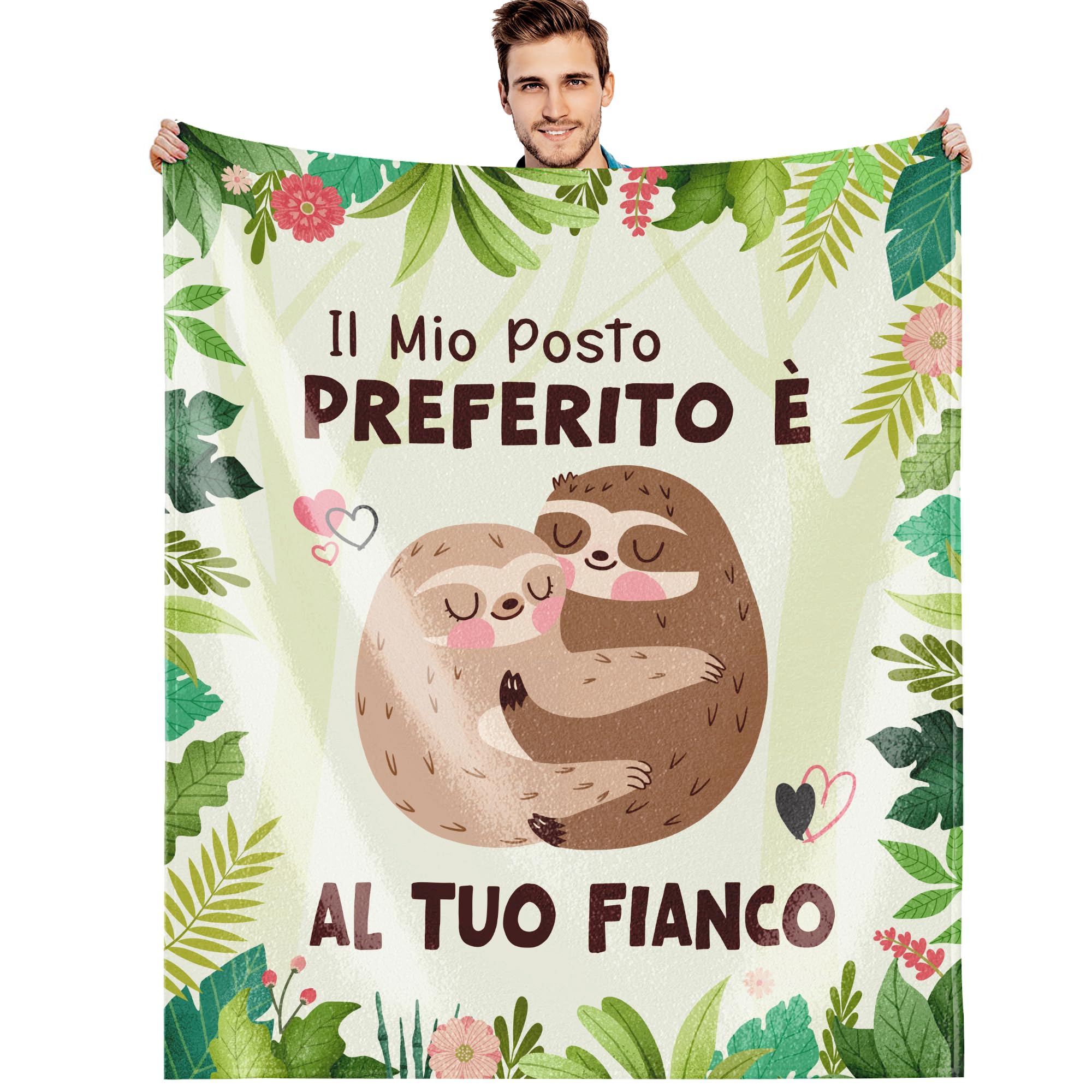 Coperta Coppia Koala - Coperta Termica 130x150cm Regalo Per Coppie San Valentino