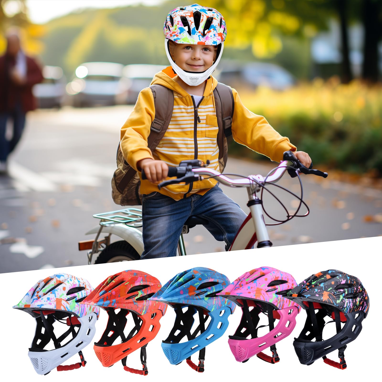 rockible Casco da Bici per Bambini Casco da Ciclismo Migliore Ammortizzazione Casco Integrale Leggero Casco da Bicicletta per Ragazzi e Ragazze