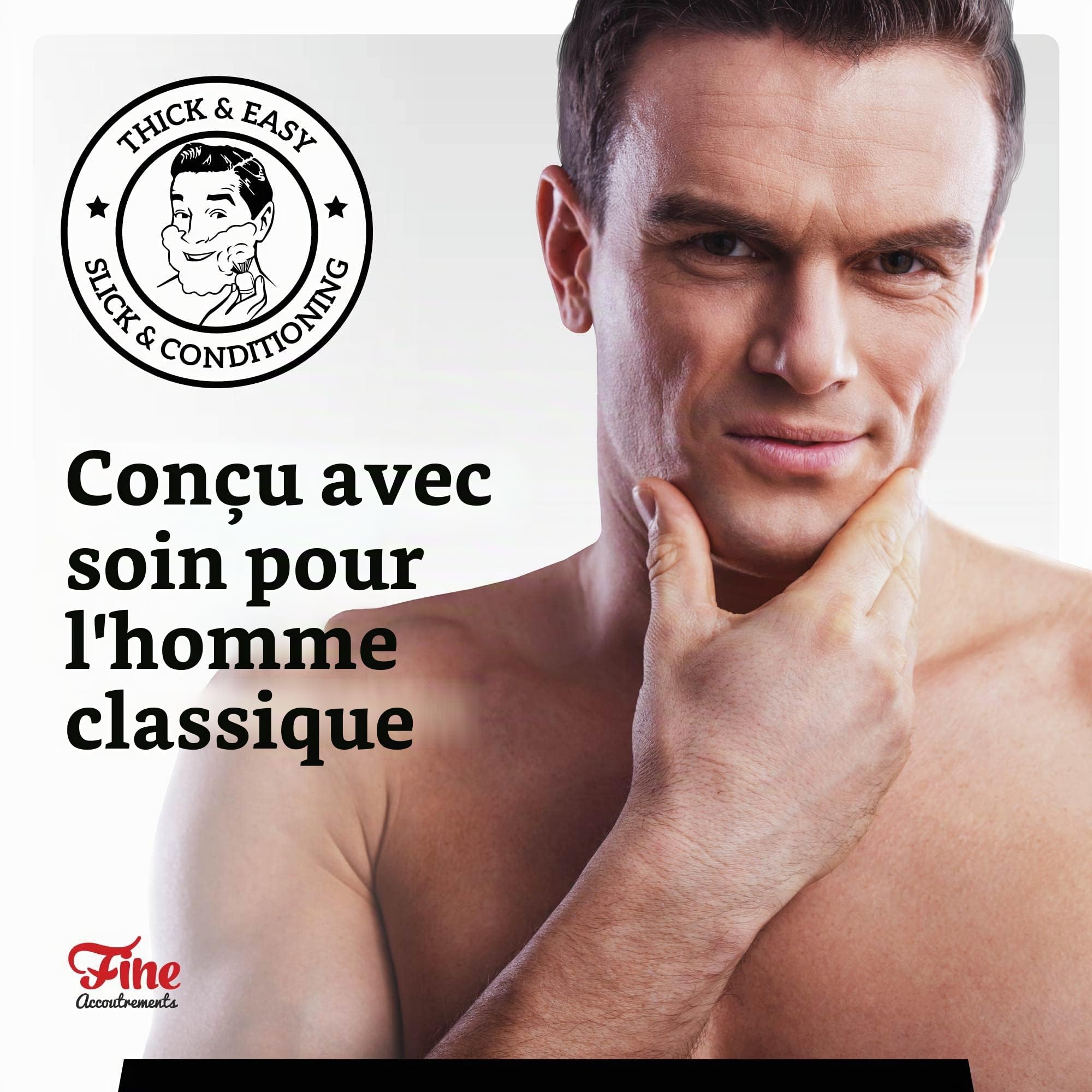 Fin Accoutrements Bol barbe, rouge – 350 ml