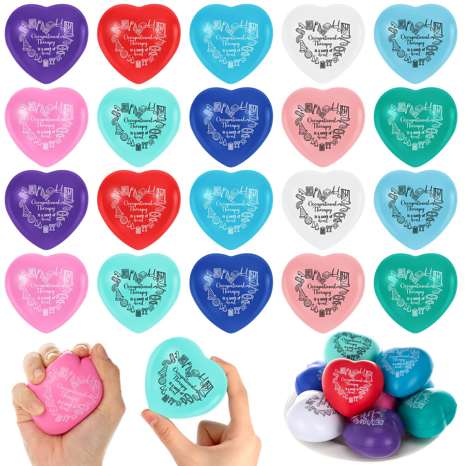 Amazon.com: Arrowbash 10 Pcs Occupational Therapy Heart Stress