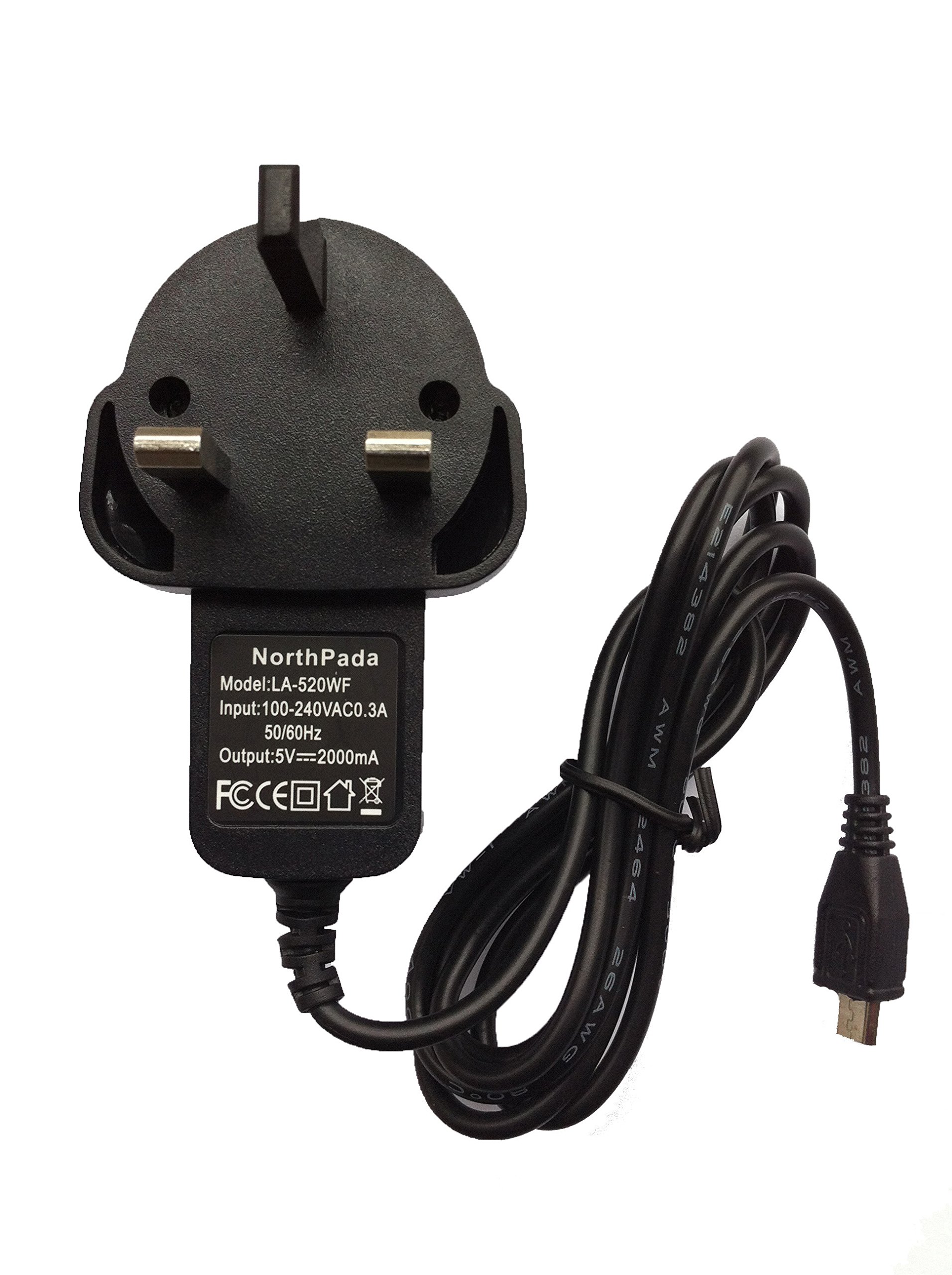 Buy NorthPada UK Micro USB Mains Power Wall Supply Charger 5V 2000mA