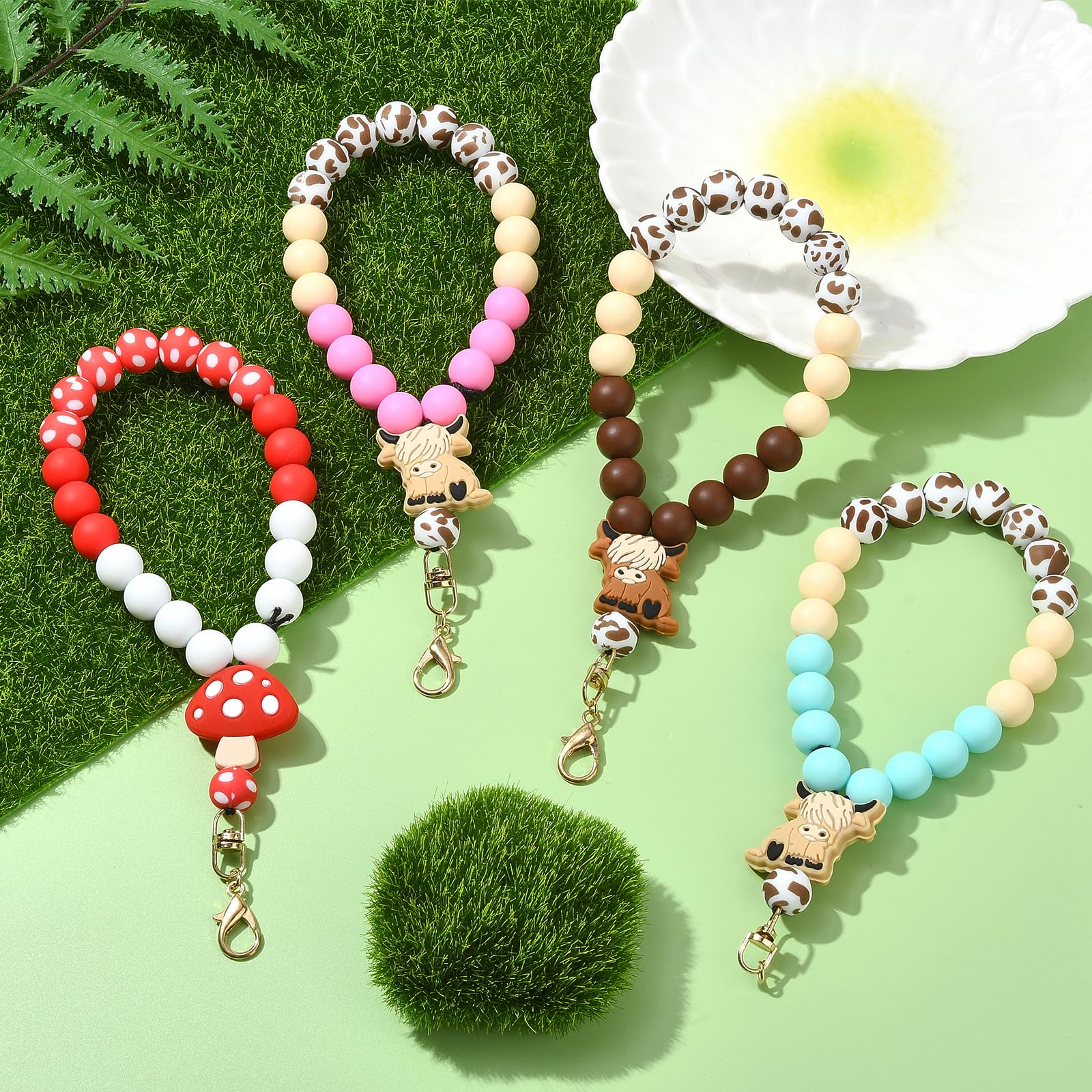 WONCT Charme De Téléphone Perlé Coloré, Dragonne De Téléphone Perlée De Mauvais ?il, Sangle De