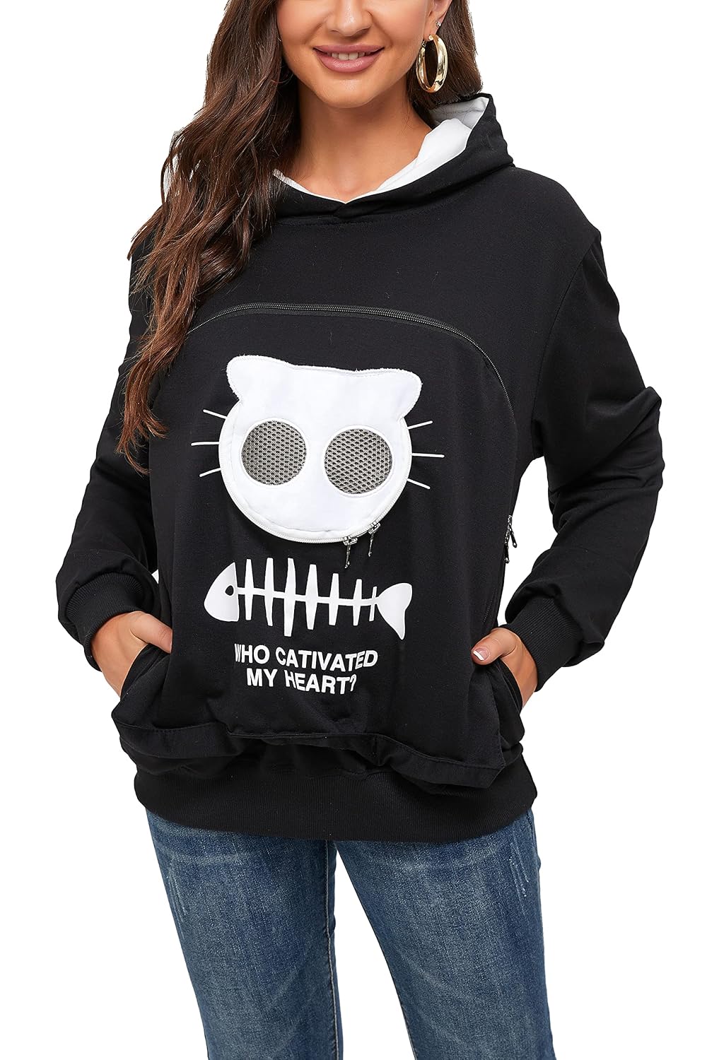 Pet Pouch Hoodie Small Pet Carrier,Dog Cat Pouch Hoodie Sweatshirt