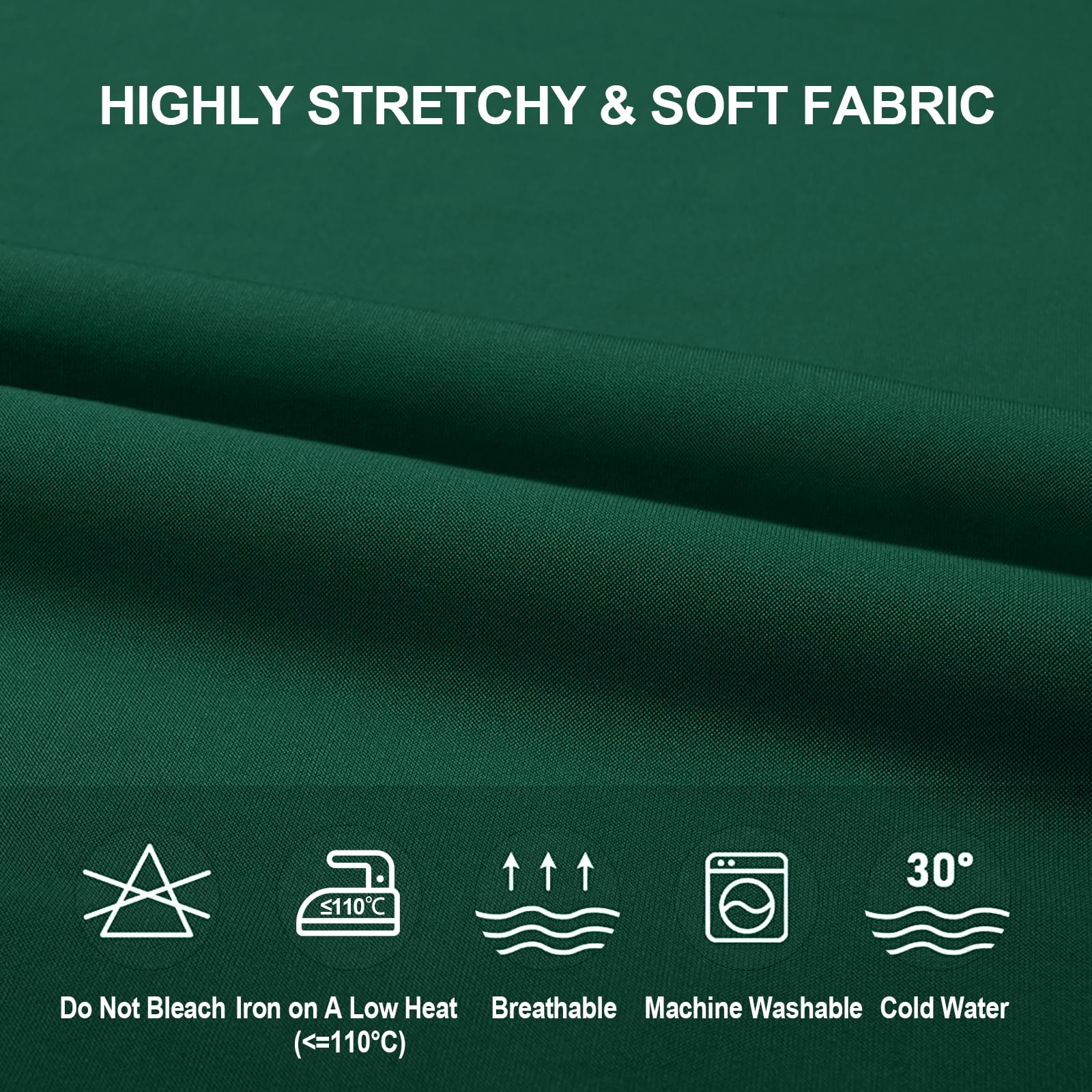 Yugarlibi Dining Chair Covers Set of 4 Stretch Slipcovers Swing Elastic Removable Dining Room Chair Covers Reusable Washable Protector for Hotel Banquet Ceremony (Green - Image 4