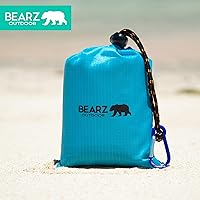 Vista 4 de Manta de bolsillo – Manta de playa impermeable a prueba de arena, manta de picnic impermeable, plegable, ligera y compacta para senderismo, camping