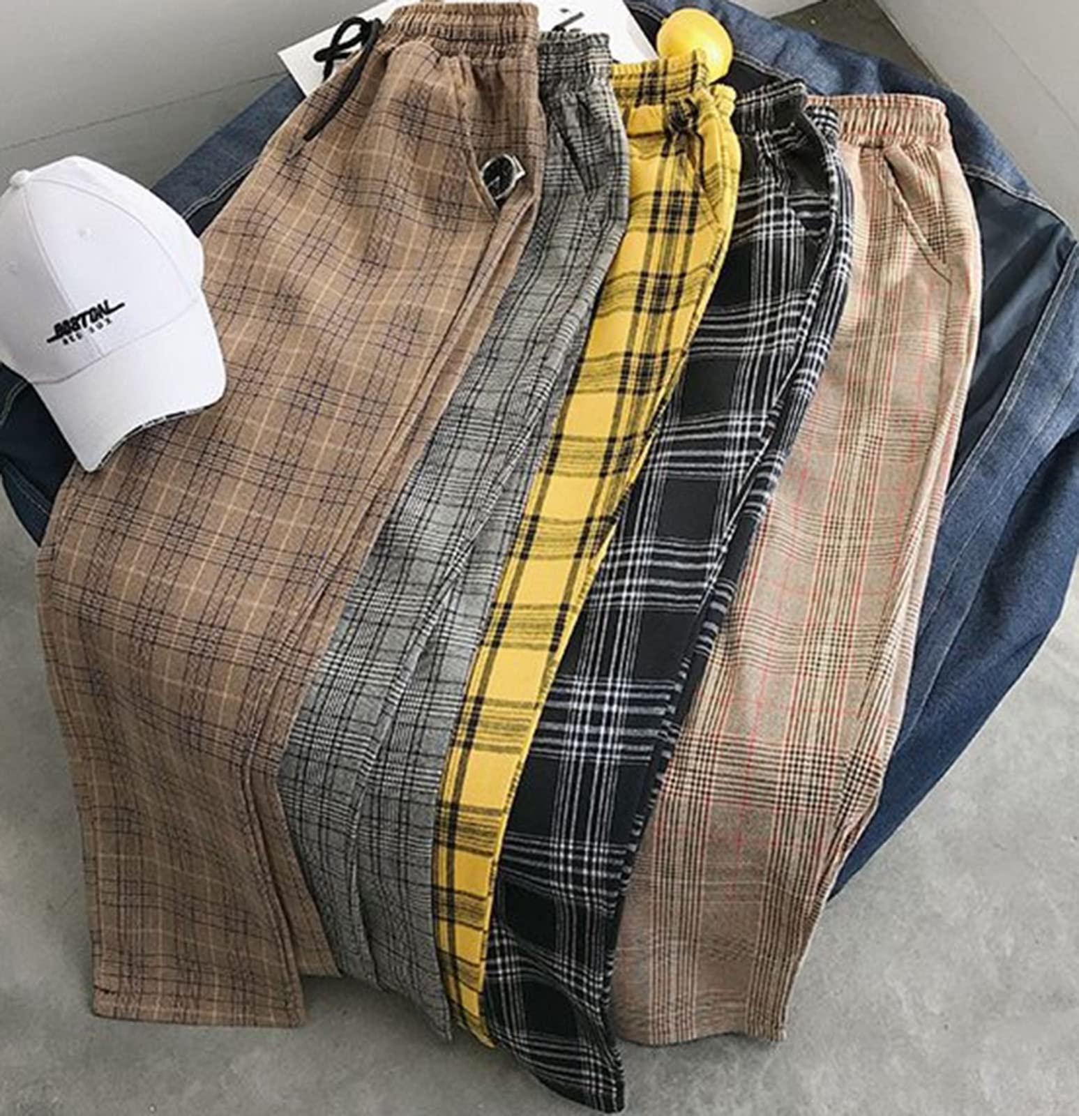 Pantaloni A Righe Da Uomo,Streetwear Pantaloni Casual,Alla Moda Pantaloni Di Tuta A Sezione,Con Tasche Pantaloni Eleganti 5,5XL