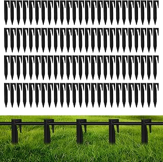 100 Pièces Piquet Fil Robot Tondeuse, 8,5cm Sardines de Fixation Câble Périphérique Piquets d'Ancrage en Plastique Robuste pour Jardin Compatible avec Gardena Husqvarna Worx Bosch