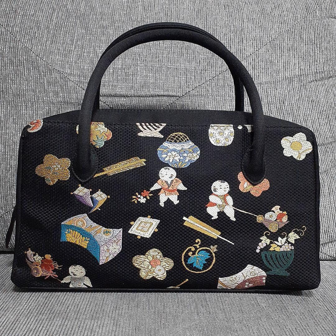 利休バッグ 和装バッグ 着物バッグ お稽古 茶道 お茶 初詣 正絹