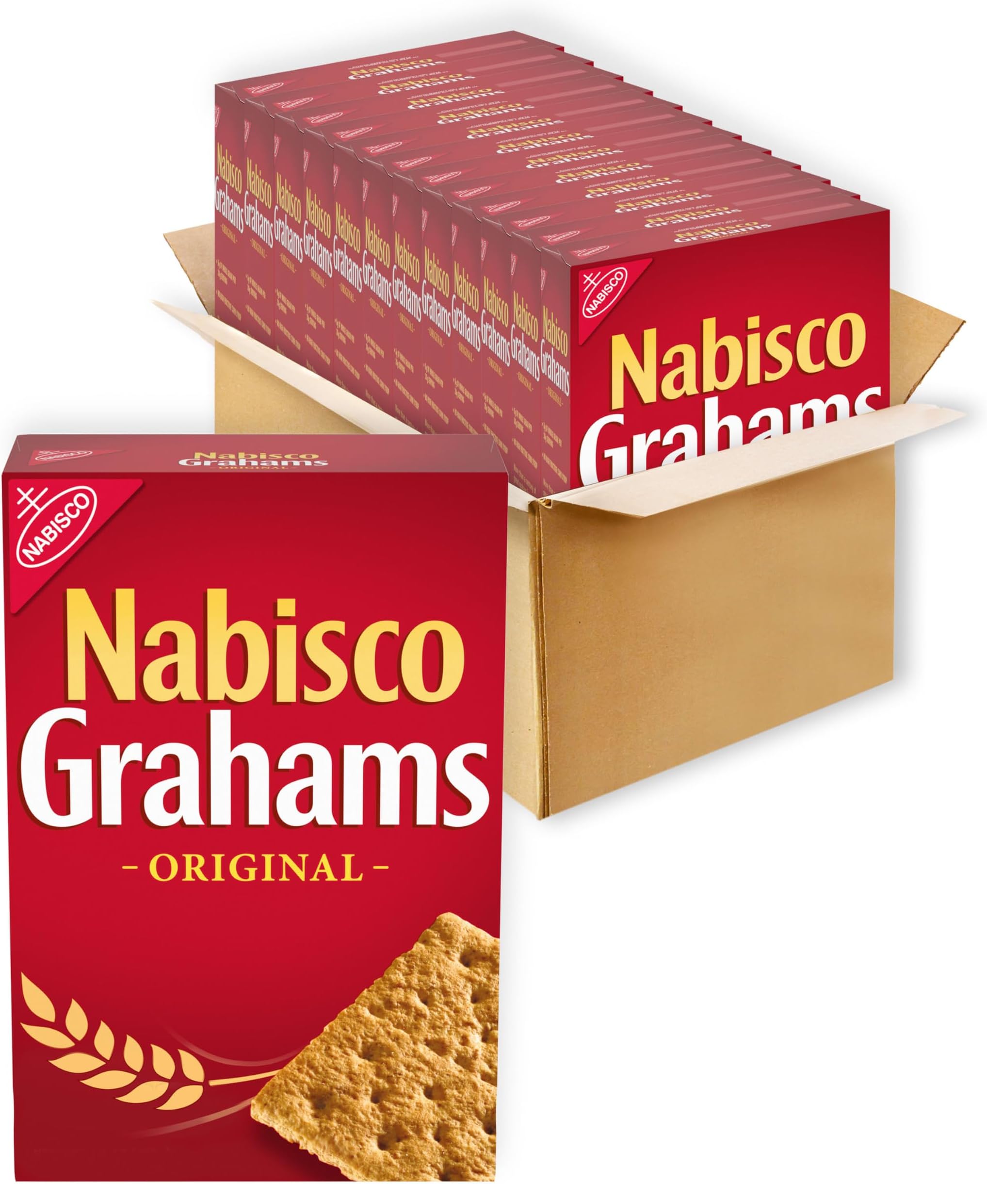 NABISCO GRAHAMS Original Graham Crackers, 12 - 14.4 oz Boxes