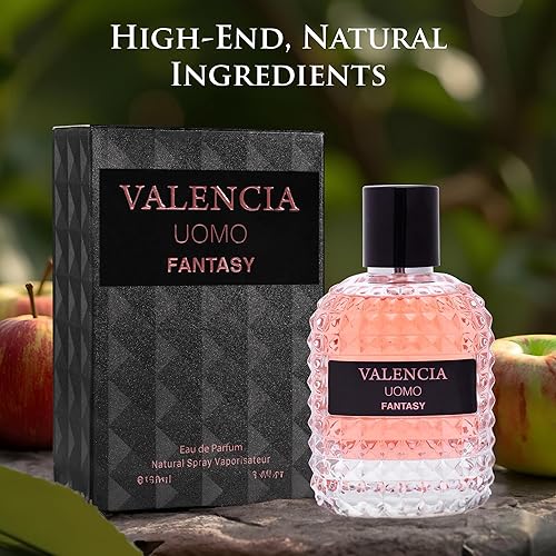 Miniatura 3 de Valencia UOMO Fantasy Men EDP - Fragancia picante y amaderada - Notas de salida de manzana roja dulce, cardamomo y bergamota de Calabria - Aroma