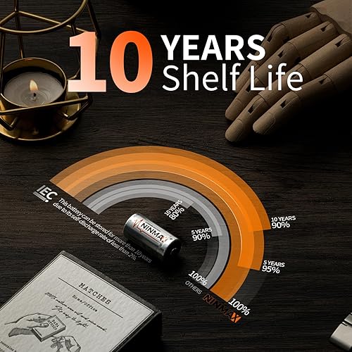 Miniatura 5 de Batería de litio CR2 de 3 V, paquete de 4 baterías de litio de 900 mAh CR2 de 3 voltios más duraderas, de larga duración para video y cámaras,