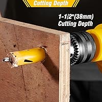 Vista 4 de KATA Kit de sierra perforadora bimetálica, 19 piezas de sierra de agujero de acero M42 con 3/4-3/4 pulgadas (0.748-4.764 in), hojas de sierra