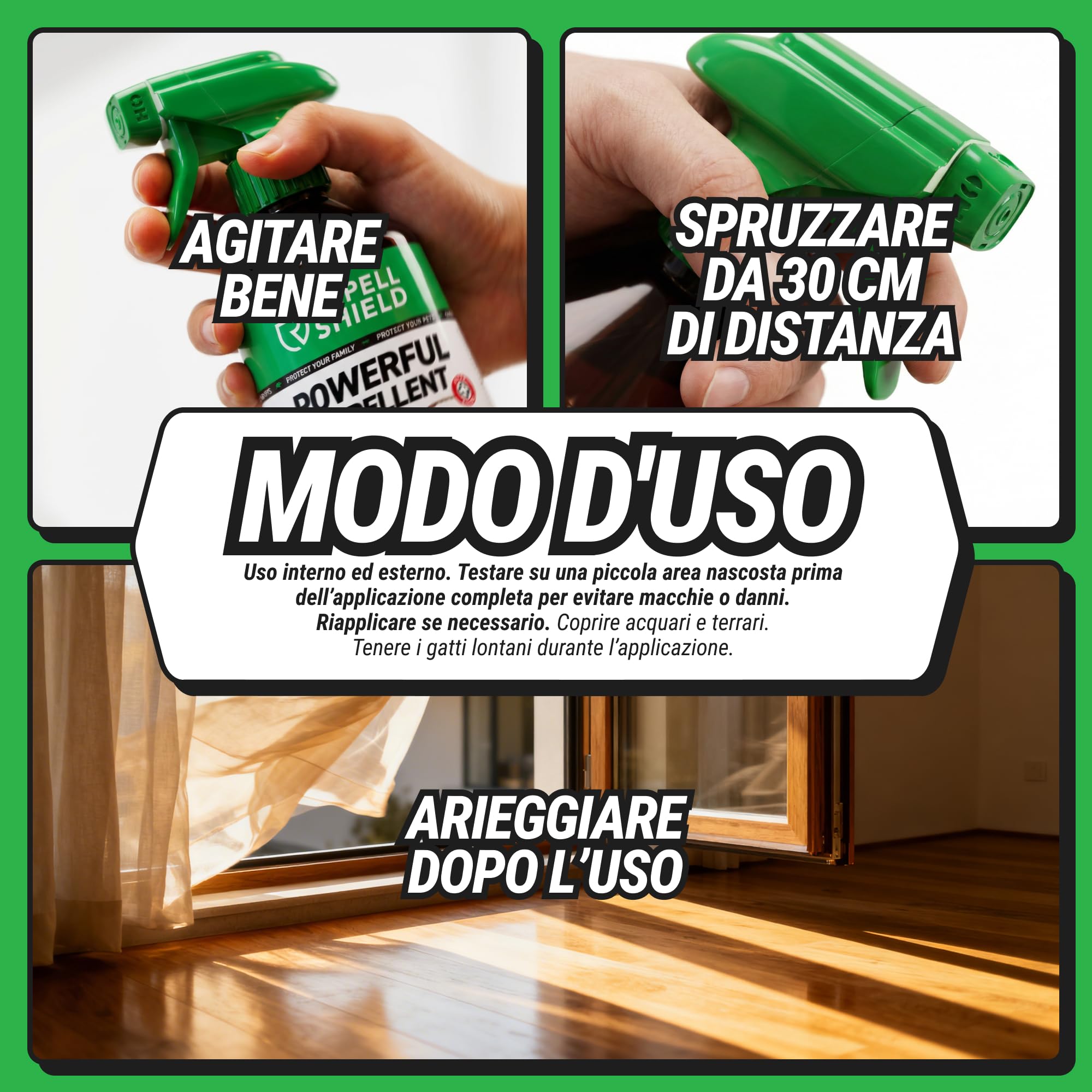 RepellShield Spray Vespe e Calabroni ad Azione Rapida -500ml- Non Macchia - Repellente Vespe da Esterno e Interno - Non Tossico, Sicuro per Bambini - Ideale per Balconi e Giardini