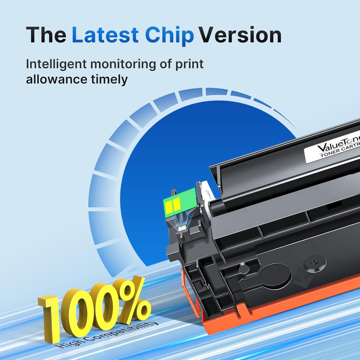 206A Toner Cartridge 4 Pack - M283fdw M283cdw Compatible Replacement for HP 206A 206X, Works with HP Color LaserJet Pro MFP M283fdw M283cdw M255dw M282 M283 M255 | W2110A (Black Cyan Yellow Magenta)