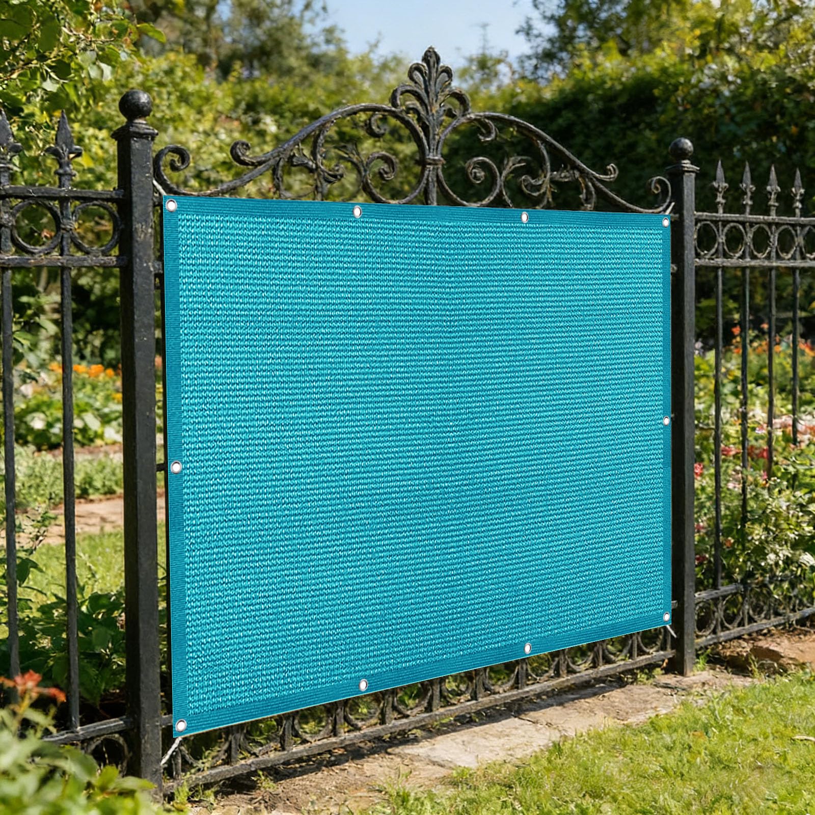 Brise-vue jardin bleu ciel pour intimité terrasse et piscine au calme