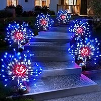 Vista 20 de Anordsem Luces Solares para Exteriores Decorativas: Alambre de Cobre Flexible con 120 Perlas LED de Fuegos Artificiales - Impermeables, DIY