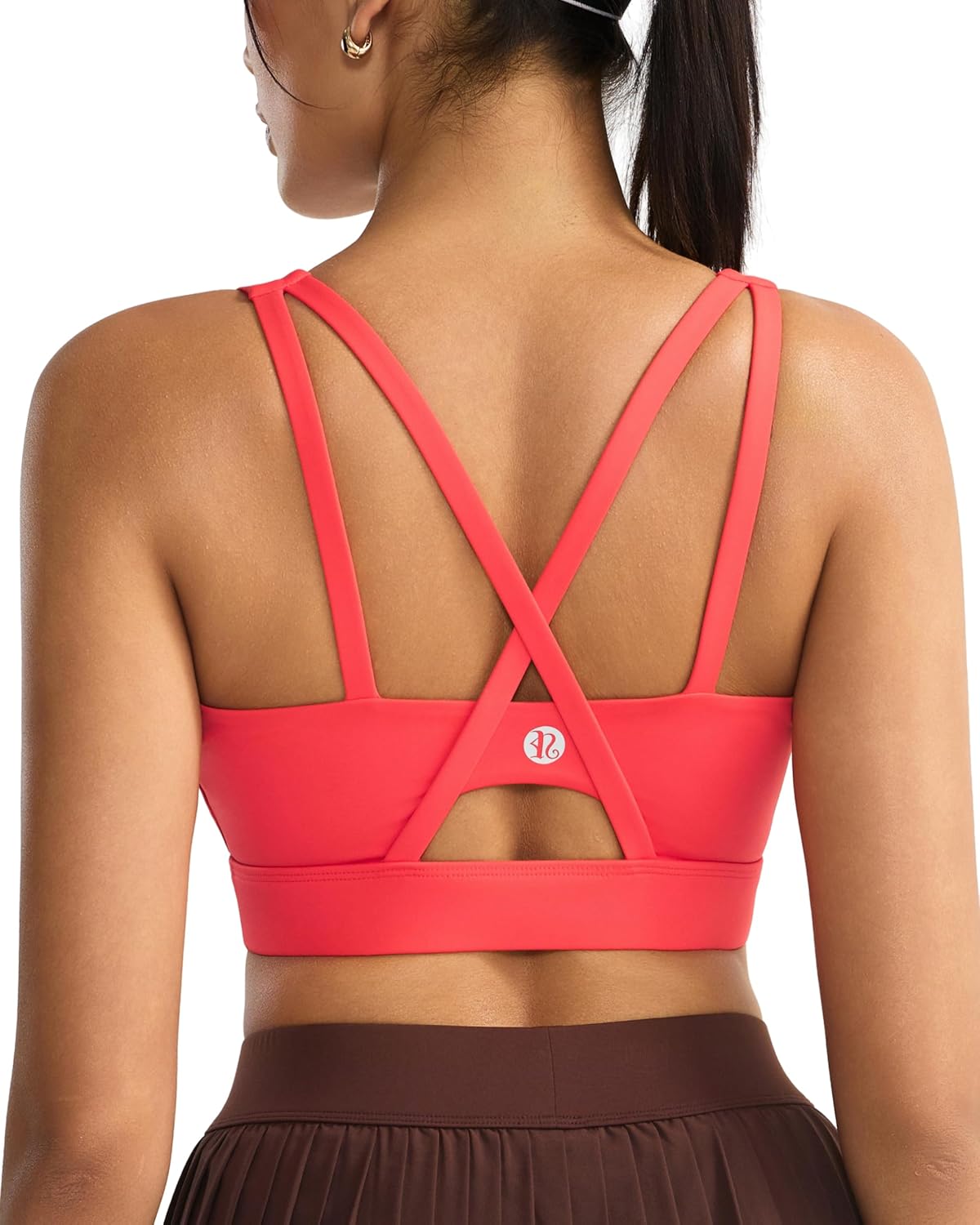 RUNNING GIRL Sports Bras for Women High Support, Adjustable Straps High Impact Sports Bras with Sewn in Pads Workout Bra