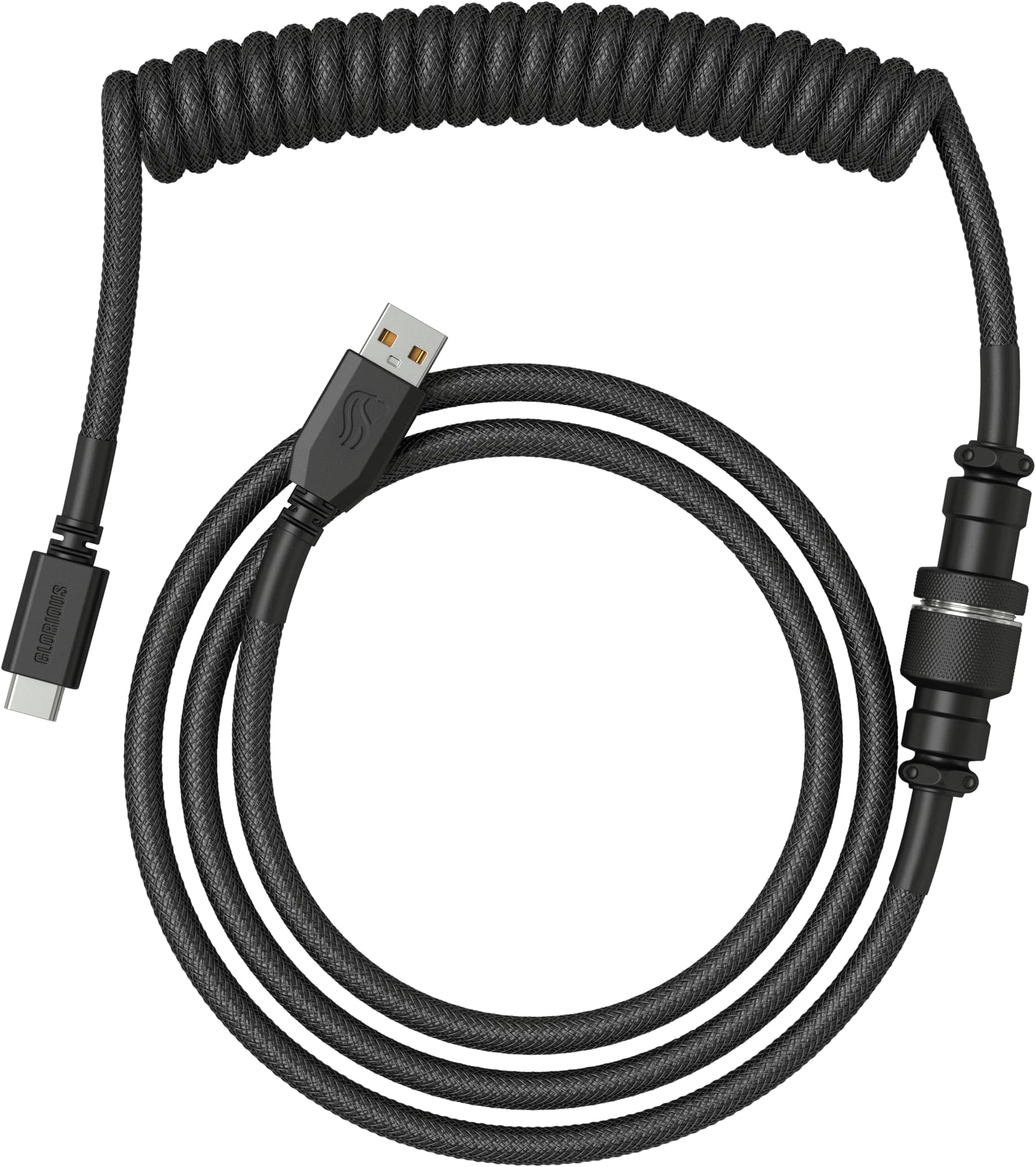 Glorious PC Gaming Race Coiled Cable Phantom Black