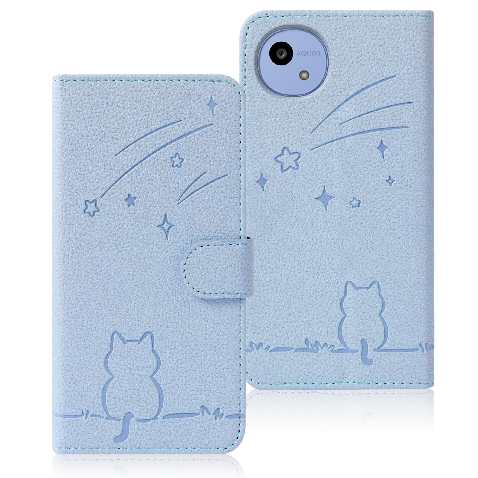 Amazon.co.jp: Rosbtib AQUOS wish5 ケース 手帳型 アクオスwish5