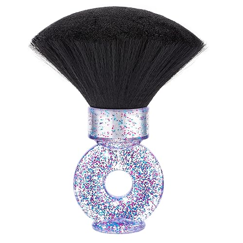 Miniatura 9 de Noverlife Cepillo de plumero de cuello de peluquero con mango de anillo, cepillo de pelo suave para cortar el cabello, cepillo profesional de