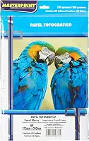 Papel Fotográfico, Inkjet, Glossy, 180g, Masterprint, Multicor, A4, Pacote de 20