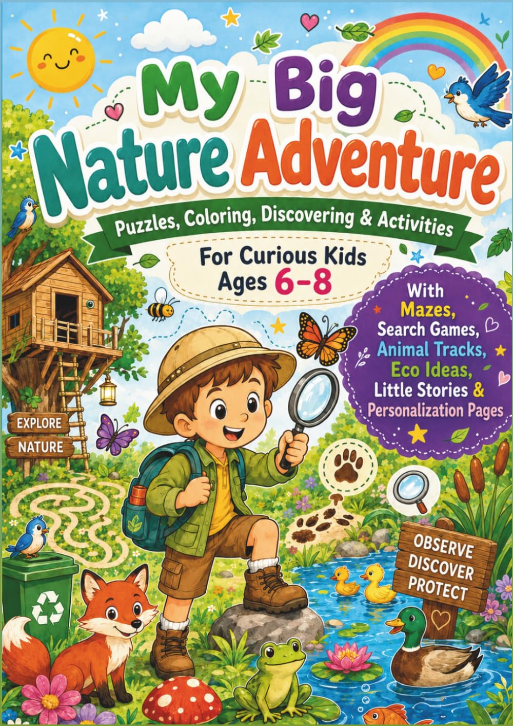My Big Nature Adventure: Puzzles, Coloring, Exploring and Activities for Curious Kids Ages 6–8
